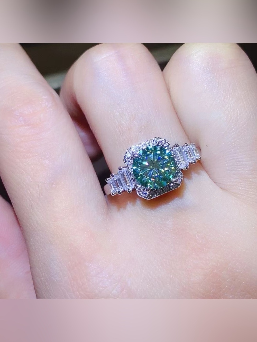 3 Carat Moissanite 925 Sterling Silver Ring
